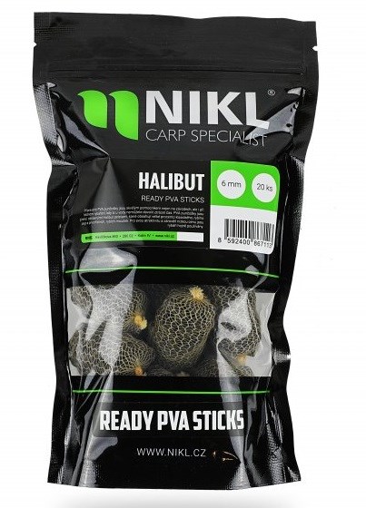 Nikl Naplněné Punčochy Ready PVA Stick Halibut 20 ks (1)